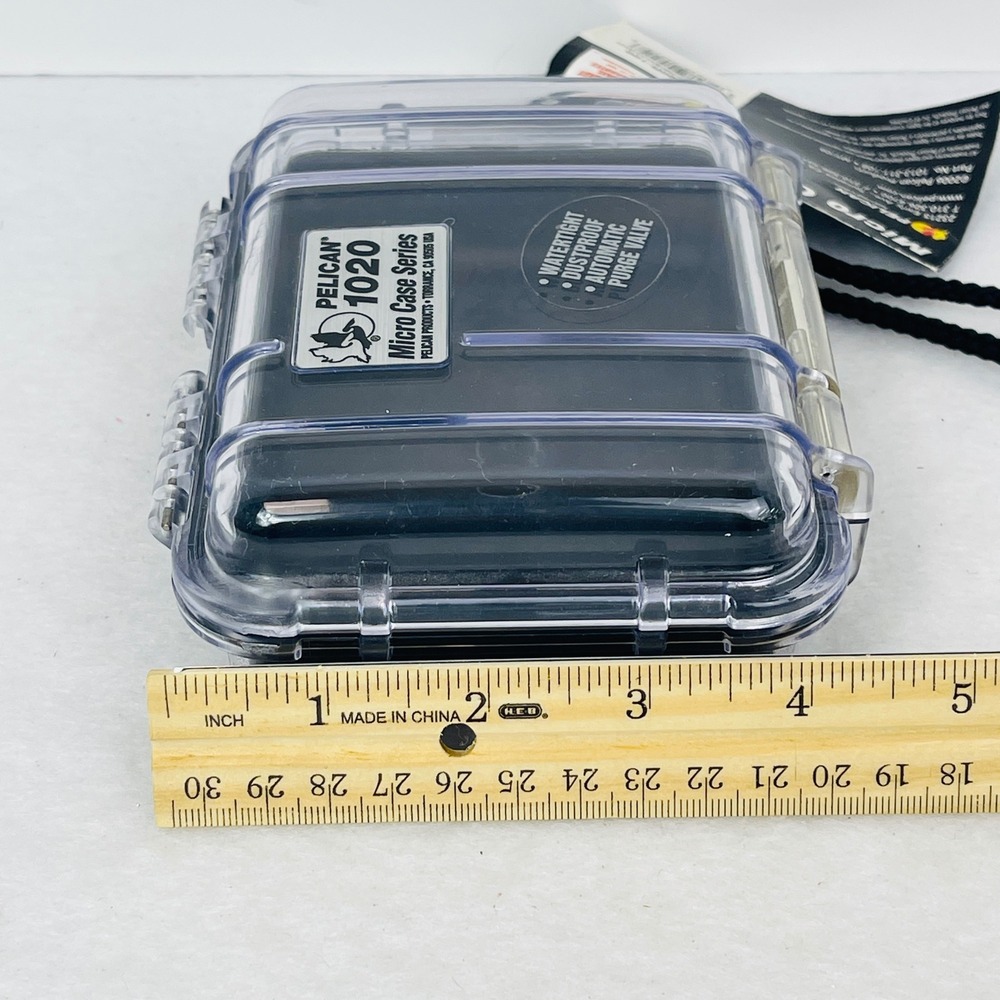 Pelican 1020 Micro Case Series Clear Black Watertight Dustproof USA Good - Picture 9 of 9